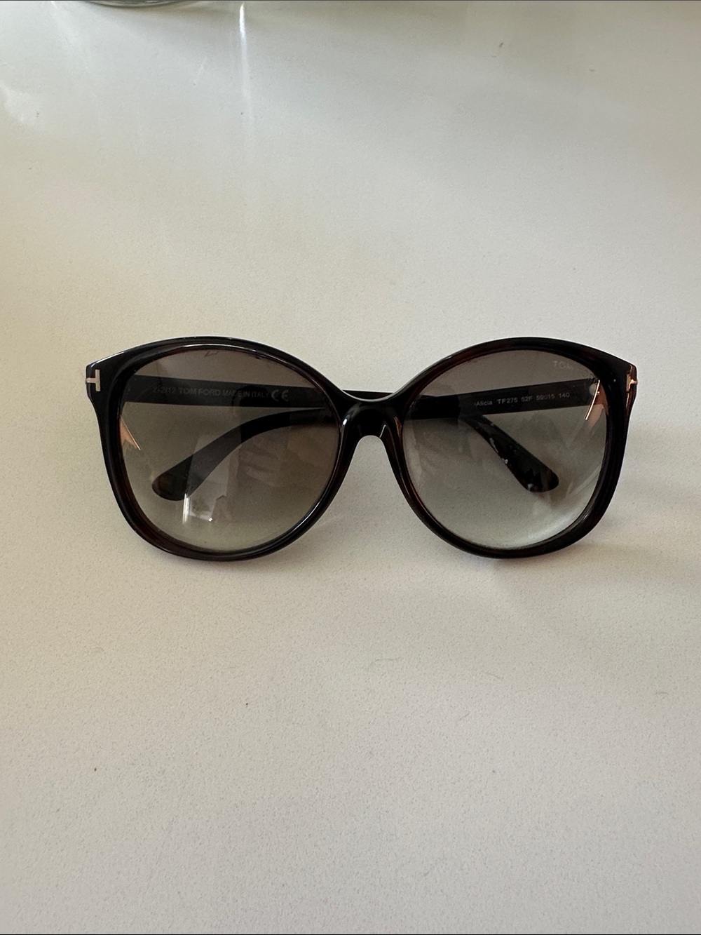 Tom Ford Women's Dark Tortoise Frame Sunglasses with Gradient Lenses